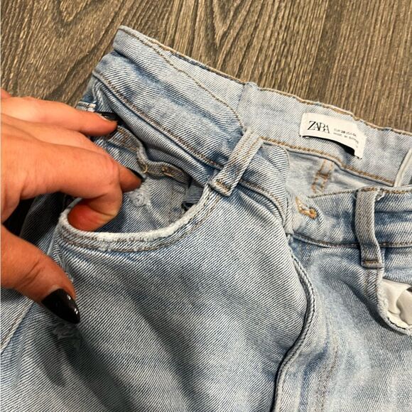 Zara Womens 6 High Rise Skinny Jeans Ankle Length Light Stone Wash Denim - Picture 4 of 10